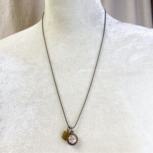 Columbus Ohio map silhouette necklace